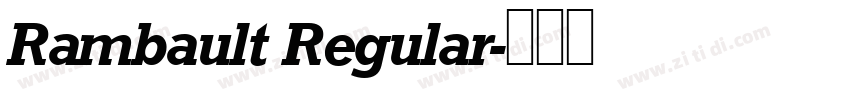 Rambault Regular字体转换